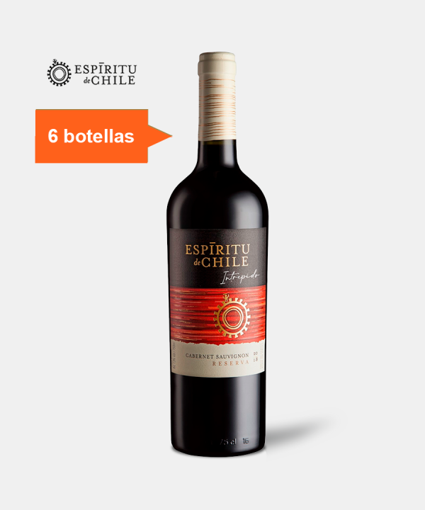 Espíritu de Chile Intrépido, Cabernet Sauvignon, CAJA 6 UN – 750 CC