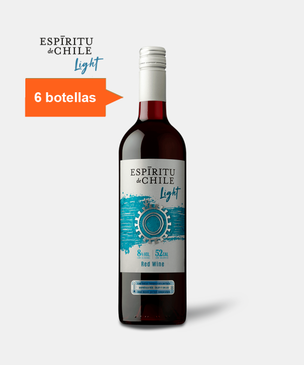 Espíritu de Chile Light RED, CAJA 6 UN – 750 CC